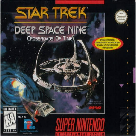 Restored Star Trek: Deep Space Nine Crossroads Of Time (Super Nintendo, 1995) SNES Flying Game (Refurbished)