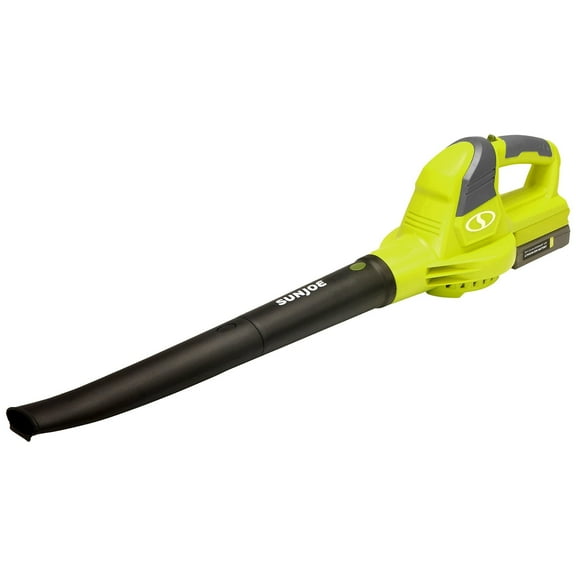 Restored Sun Joe 20VIONLT-BLW-SJG 20 Volt Max Cordless Blower & Sweeper - 2.5 Amp Battery & Charger - Green (Refurbished)