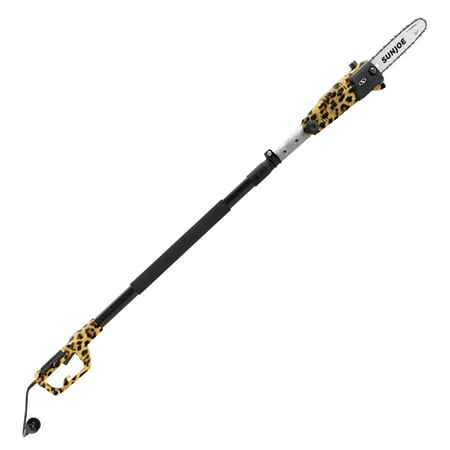 Restored Sun Joe SWJ803E-LPD-RM Electric Multi-Angle Pole Chain Saw, 10 inch, 8.0 Amp, Leopard (Refurbished)