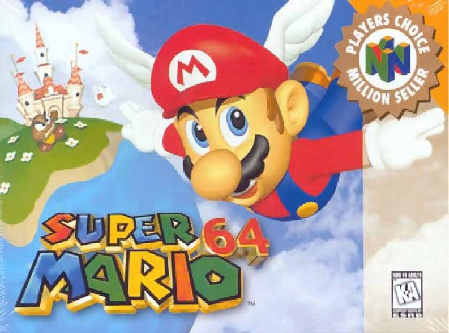 Restored Super Mario 64 (Nintendo 64, 1996) N64 Video Game (Refurbished)