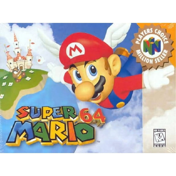 Restored Super Mario 64 (Nintendo 64, 1996) N64 Video Game (Refurbished)