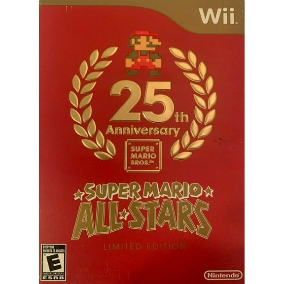 Restored Super Mario All Stars 25th anniversary (Nintendo Wii, 2012) Video Game (Refurbished)