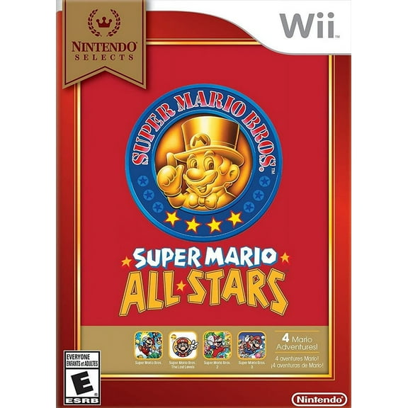 Restored Super Mario All-Stars:Select (Nintendo Wii, 2016) Adventure Game (Refurbished)