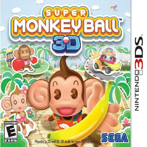 Restored Super Monkey Ball 3D (Nintendo 3DS, 2011) Party Game (Refurbished)