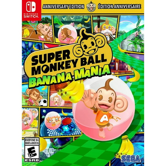 Restored Super Monkey Ball Banana Mania: Anniversary Launch Ed (Nintendo Switch, 2020) Party Game