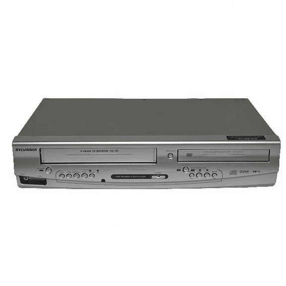 Restored Sylvania DVC840E Dual-Deck DVD/VCR Combo Player w/ Original Remote, Manual, A/V Cables, & HDMI Converter