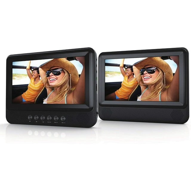 Restored Sylvania SDVD7751 7" Dual Screen Portable DVD Player