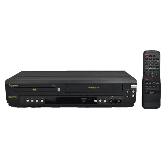 Restored Symphonic WF803 DVD VCR Combo Player w/ Original Remote, Manual, A/V Cables & HDMI Converter (Refurbished)