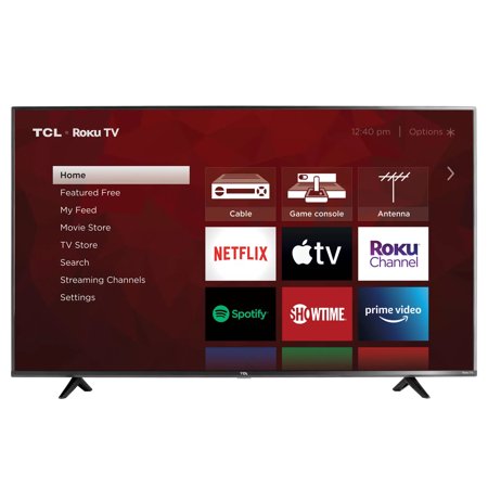Restored TCL 43" Class 4K (2160P) Roku Smart LED TV (43S433) (Refurbished)
