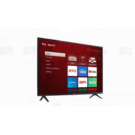 Restored TCL 43" Class 4K UHD LED Roku Smart TV 4 Series 43S421 (Refurbished)