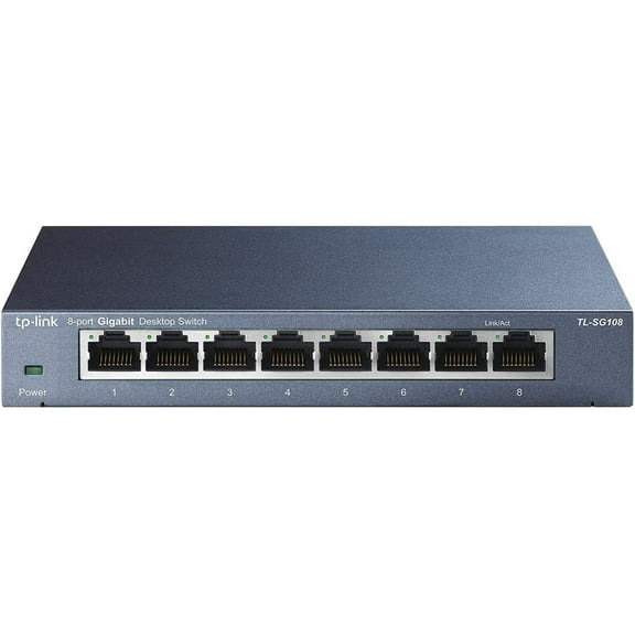 Restored TP-Link 8 Port Gigabit Ethernet Network Switch (Refurbished)