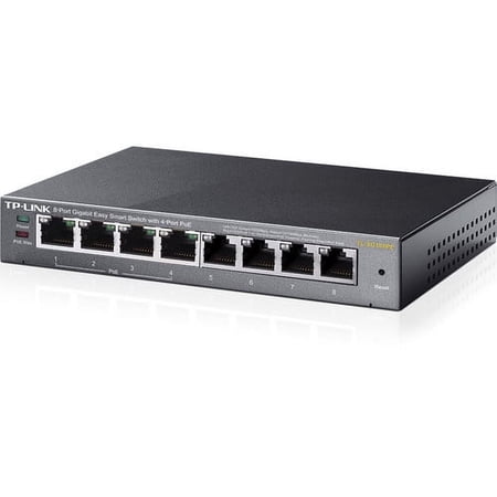 Restored TP-Link 8-Port Gigabit PoE Easy Smart Managed Switch with 55W 4-PoE Ports Plug and Play Desktop Metal Lifetime IEEE 802.3af compliant (Refurbished)