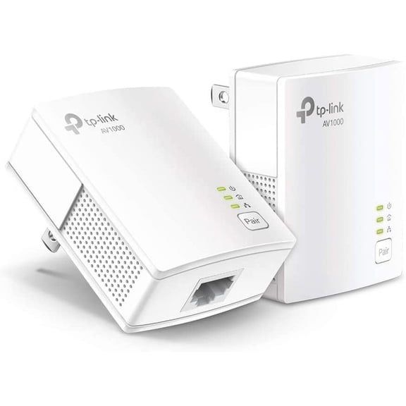 Restored TP-Link AV1000 Powerline Starter Kit (TL-PA7017 KIT)- Gigabit Port, Plug&Play, Ethernet Adapter, Wired Connection Only (Refurbished)