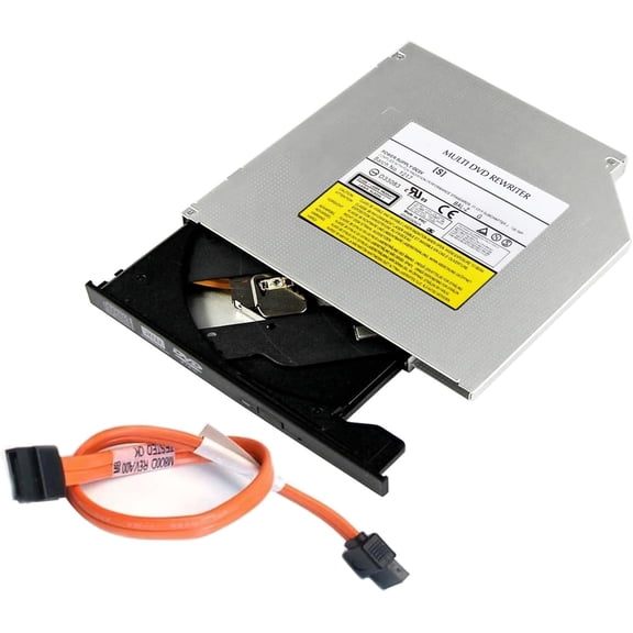 Restored TechMagnet Internal 9.5mm Slim SATA 8X DVDRW CD DVD RW ROM Burner Writer M-Disc Laptop Super Multi PC Mac Tray Loading Optical Drive Device Compatible with Dell, Lenovo, HP, Asus, Acer