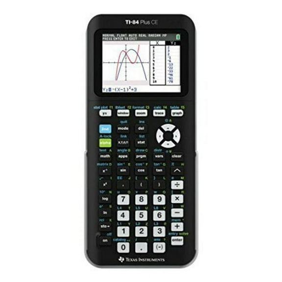 Restored Texas Instruments TI-84 Plus CE Graphing Calculator, Lightweight Design, Black (Refurbished)