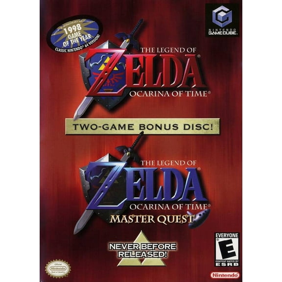 Restored The Legend of Zelda:Ocarina of Time/Master Quest (Bonus Disc) (Nintendo GameCube, 2007) RPG Game (Refurbished)
