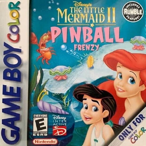 Restored The Little Mermaid II Pinball Frenzy (Nintendo Gameboy Color, 2015) Disney Game (Refurbished)