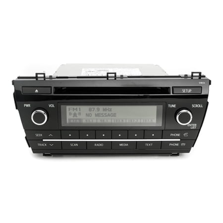 Restored Toyota 2014 - 2016 Corolla AM FM Receiver with Single Disc and Display 86120-02F60 (Refurbished)