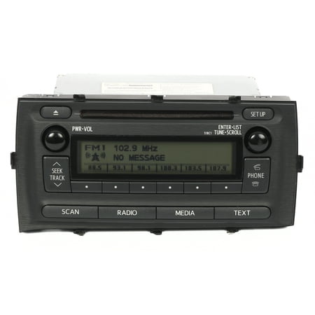Restored Toyota Prius 2012-2014 AM FM Radio Single Disc CD Player 86120-52D10 Face 518C1 (Refurbished)