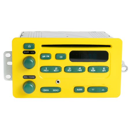Restored UNLOCKED 2000-05 Chevy Car - Green & Yellow Radio AM FM CD w Aux - 10315119 (Refurbished)