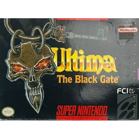 Restored Ultima: The Black Gate (Super Nintendo, 1994) SNES RPG Game (Refurbished)