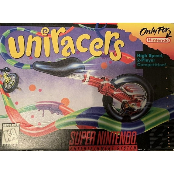 Restored Uniracers (Super Nintendo, 1994) SNES Racing Game (Refurbished)
