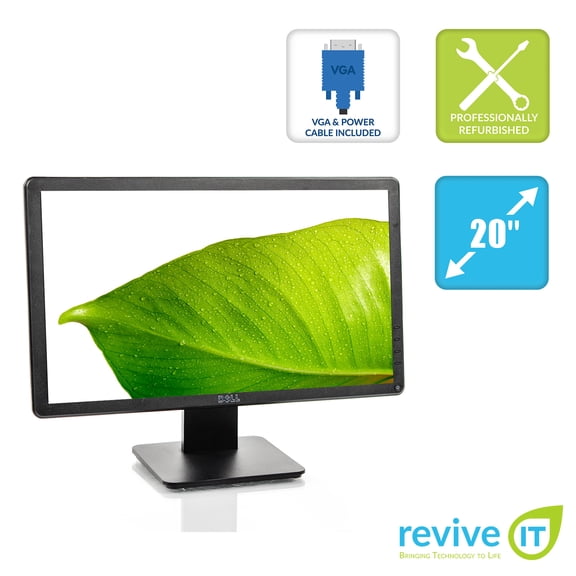 Restored Used Dell E2014H 20" Widescreen 1600x900 16:9 LED Backlit LCD Monitor VGA DVI Grade B (Refurbished)