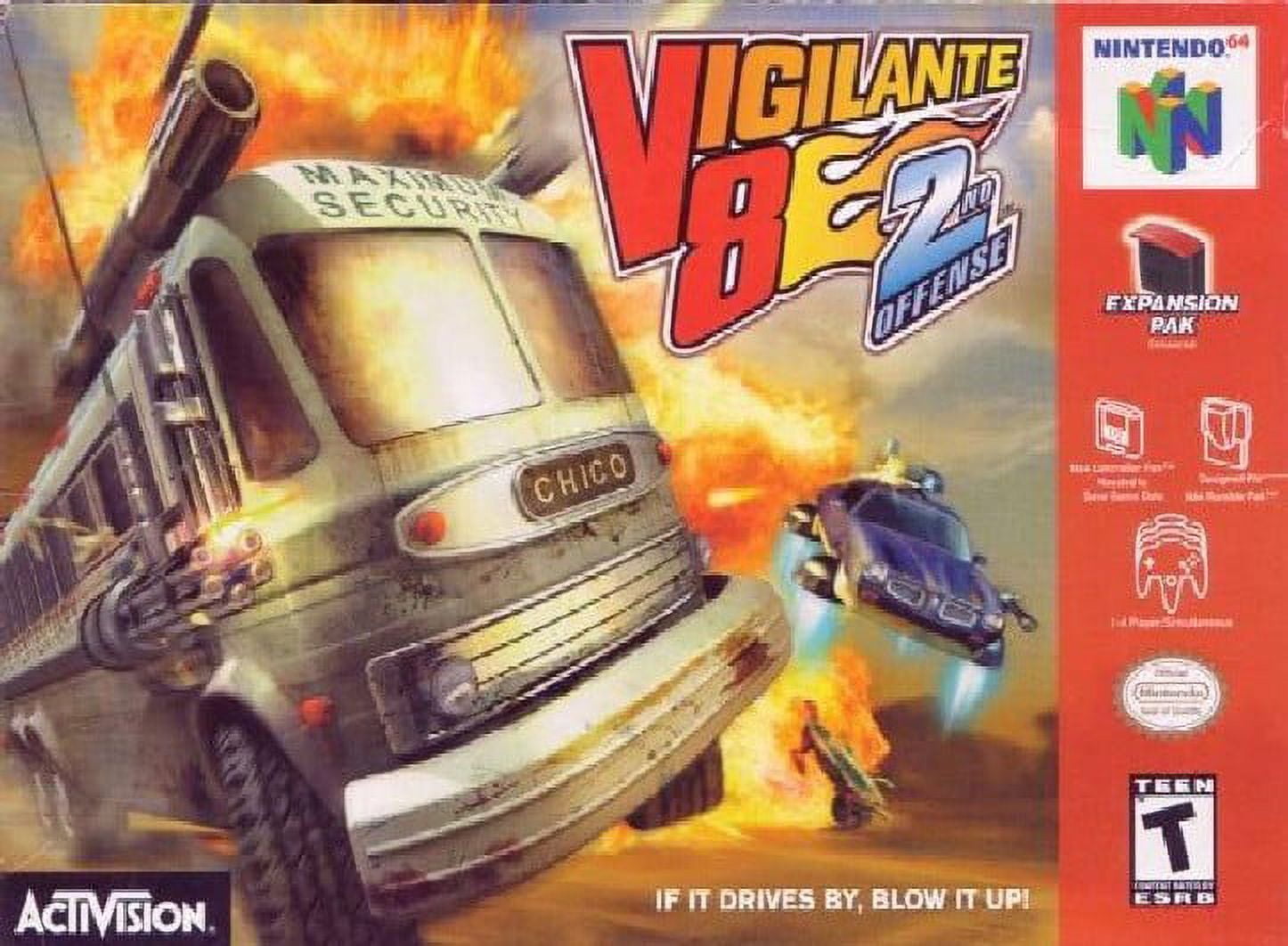 Restored Vigilante 8: 2nd Offense (Nintendo 64, 2000) Combat Game