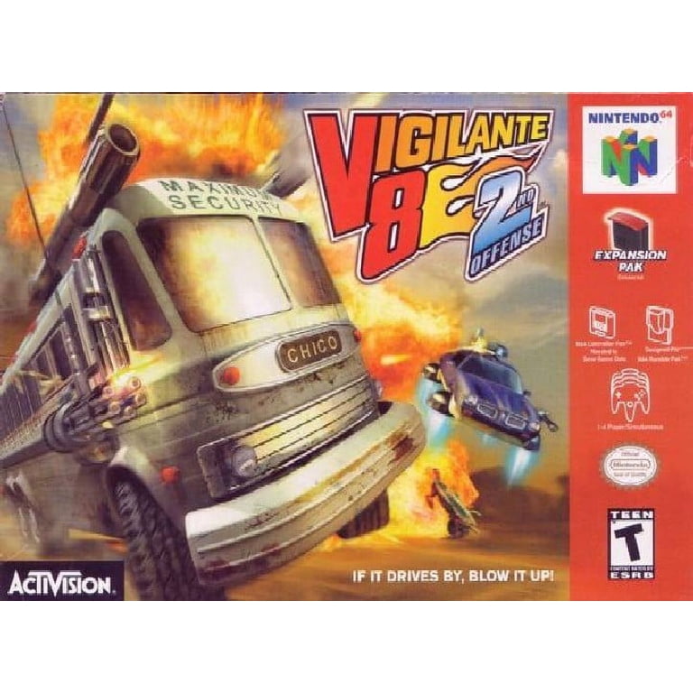 Restored Vigilante 8: 2nd Offense (Nintendo 64, 2000) Combat Game