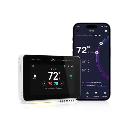 Vine Thermostat, Smart Wi-Fi Thermostat, Works With Google and Alexa, TJ- 919T