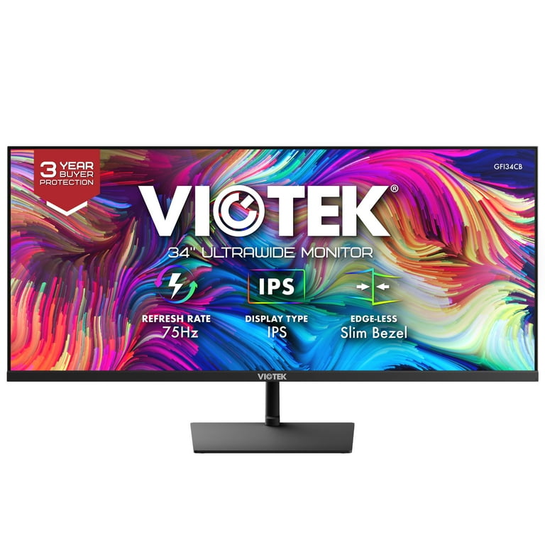 Restored Viotek 34-Inch IPS Ultrawide Full HD Gaming Monitor 21:9