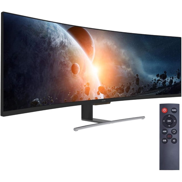 Restored Viotek SUW49C 49-Inch Super Ultrawide 32:9 Curved Monitor with ...