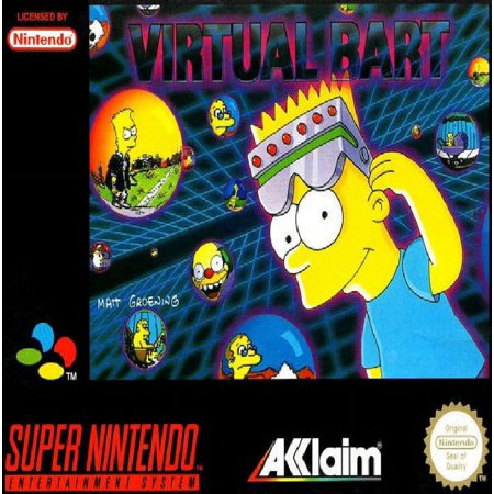 Restored Virtual Bart (Super Nintendo, 1994) SNES RPG Game (Refurbished)