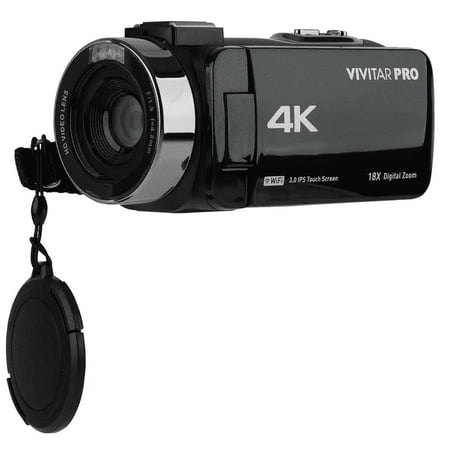 Restored Vivitar DVR4K-BLK 4K HD Digital Video Camera with WiFi, Built in Night Vision (Refurbished)