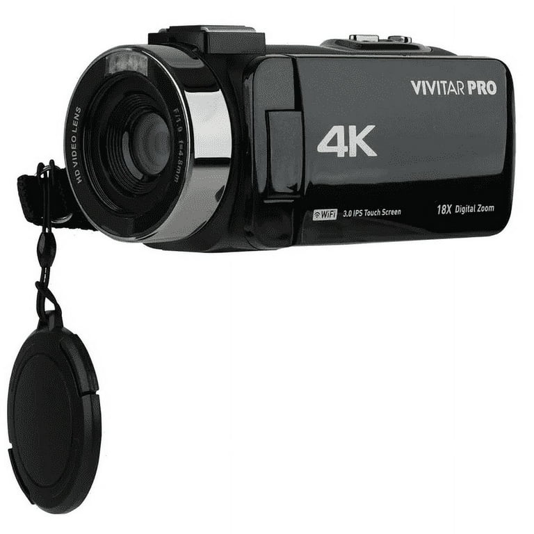 Restored Vivitar DVR4K-BLK 4K HD Digital Video Camera with WiFi