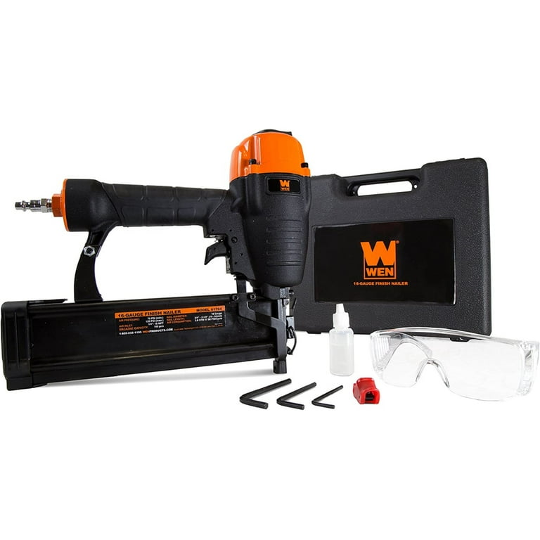 Pneumatic 16-Gauge Straight Finish Nailer with Carrying Case Pneumatic 16-Gauge Straight Finish Nailer with Carrying Case