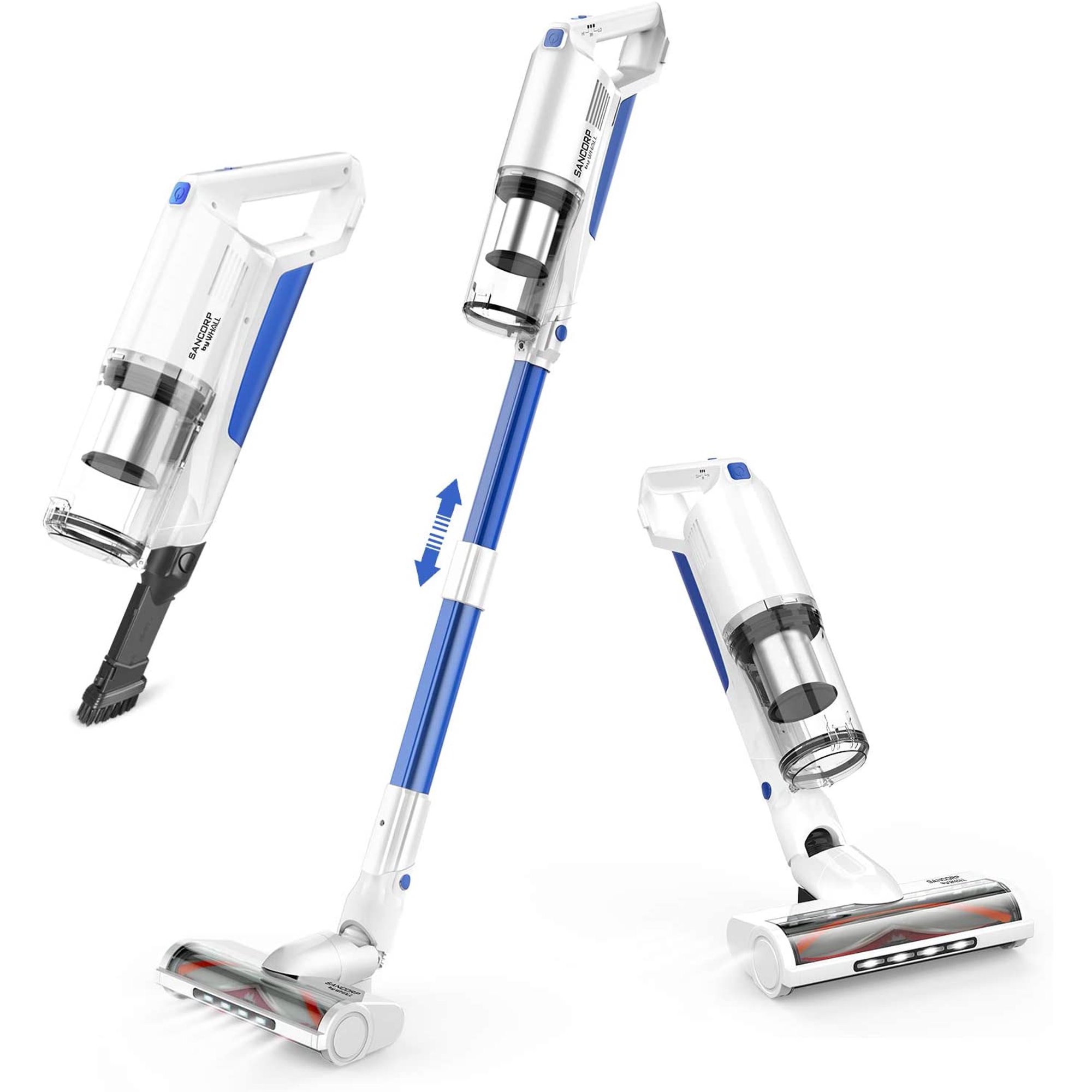WHALL EV-691 Cordless Stick Vacuum Cleaner 4 in 1 for Hard Floor Carpet (Refurbished)