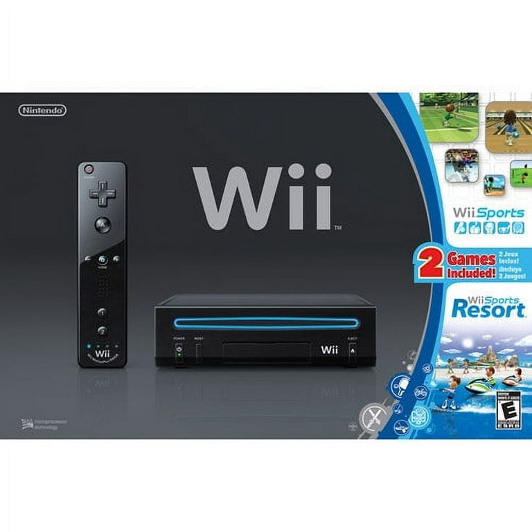  Nintendo Wii Console Black with Wii Sports (Model