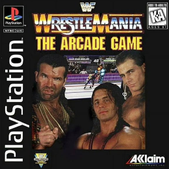 Restored WWF Wrestlemania: The Arcade Game (Sony PlayStation 1, 1997) Fighting (Refurbished)