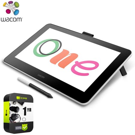 Restored Wacom DTC133W0A One Digital Drawing Tablet + 13.3" Screen Bundle with 1 Year Extended Protection Plan (Refurbished)