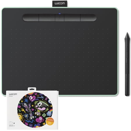 Restored Wacom Intuos Creative Pen Tablet with Bluetooth (Medium, Green) - (Refurbished)