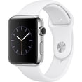 thumbnail image 1 of Restored Watch Series 2 42mm Stainless Steel Case White Sport Band - MNPR2LL/A (Refurbished), 1 of 2