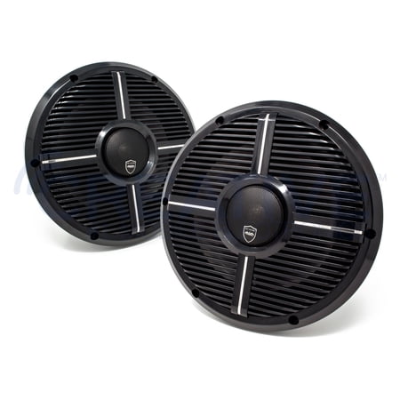 Restored Wet Sounds REVO 10CX XW-B Black XW Grill 10 Inch Marine High Performance LED Speakers (pair) (Refurbished)