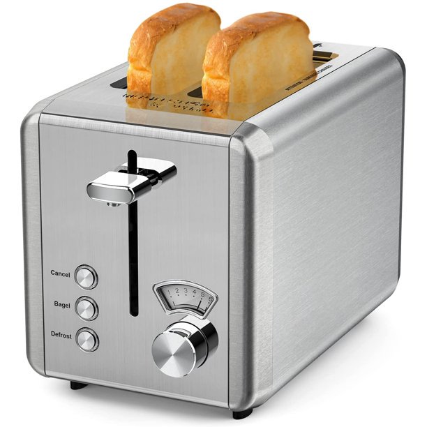 Restored Whall KST022GU Toasters 2 Slice Stainless Steel, 5 lb Bagel