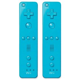Restored Wii Classic Remote - Wireless Bluetooth Game Controller, Blue 2 Pack