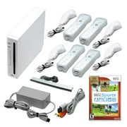 Restored Nintendo Wii Console with Four Voomwa Remotes and Wii Sports, 512MB, White,1,7