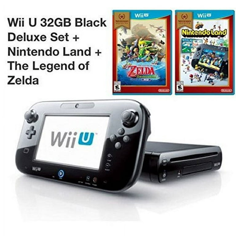 2017 Newest Nintendo Wii U Deluxe – Juego de 32 GB con Nintendo land-black  (Refurbished Certificado)