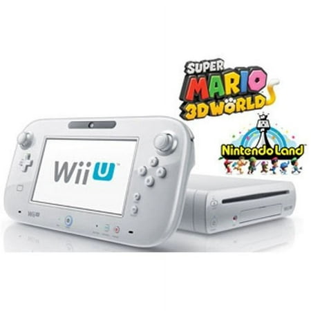 Restored Wii U Deluxe Set 8GB White With Super Mario 3D World And Nintendo Land (Refurbished)