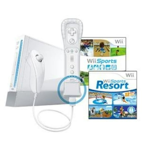Restored Wii with Wii Sports & Wii Sports Resort (White) Wii Motion Plus! (Refurbished)