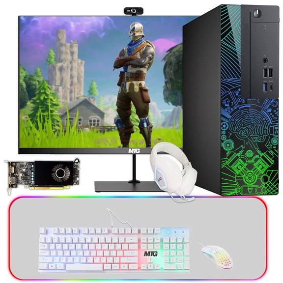Restored Lumos 8 Gaming Desktop PC,Intel Core i5 8th Gen,16GB RAM,128GB SSD + 2TB HDD,AMD RX 550 4GB GDDR5 Graphics Card,22 Inch Monitor,PCI-E Bluetooth|Wi-Fi,RGB Kit,Win 11 Home